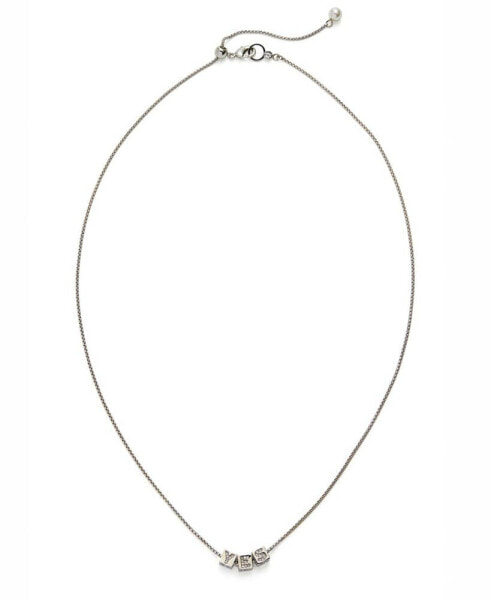 Kleinfeld faux Stone Pave YES Block Bib Necklace