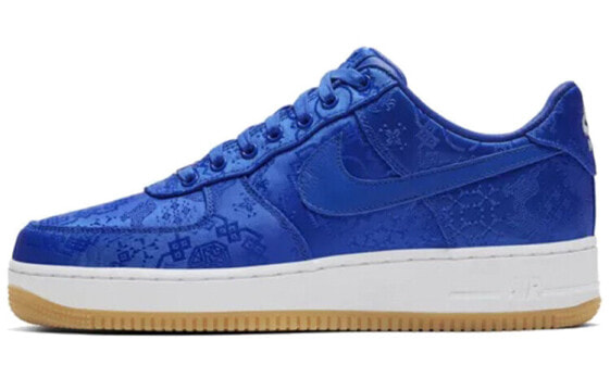 CLOT x Nike Air Force 1 Low 空军一号 空军一号 撕撕乐 蓝丝绸 低帮 板鞋 男女同款 蓝色