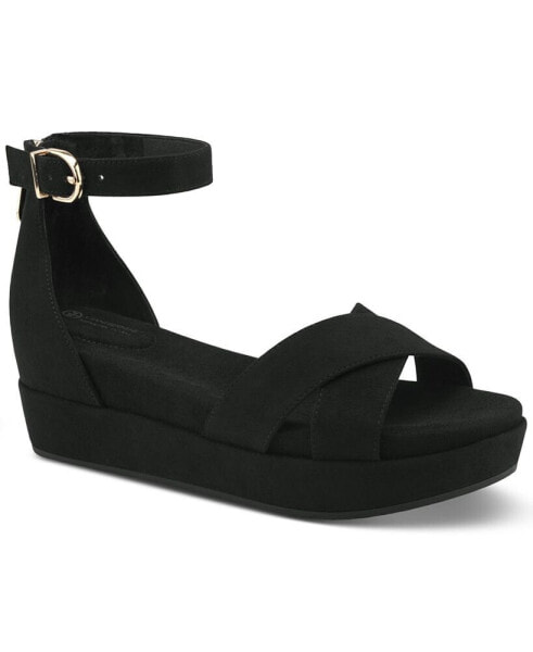 Women's Eviee Memory Foam Wedge Sandals, Created for Macy's