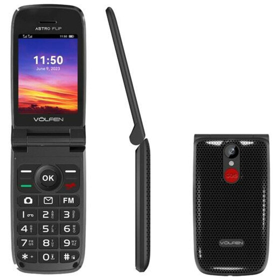 Мобильный телефон для пожилых Volfen ASTRO FLIP 2,8" 32 ГБ Чёрный