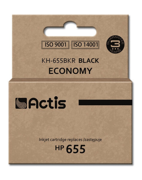 Actis KH-655BKR ink (replacement for HP 655 CZ109AE; Standard; 20 ml; black) - Standard Yield - Pigment-based ink - 20 ml - 1 pc(s) - Single pack