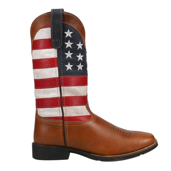 Roper Patriotism Square Toe Cowboy Mens Brown Casual Boots 09-020-0905-2918