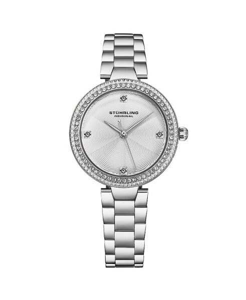 Часы Stuhrling Crystal Studded Silver Watch