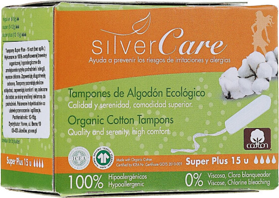 Tampons aus Bio-Baumwolle Super Plus 15 St.