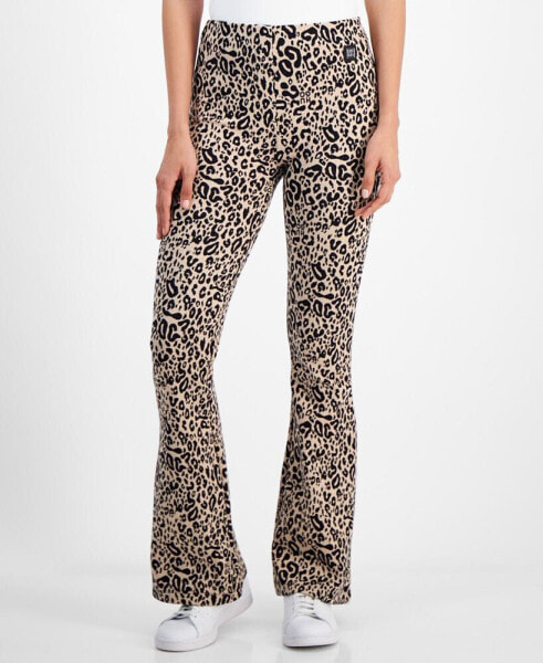 Women's Nalentine Leopard-Print Flare Pants