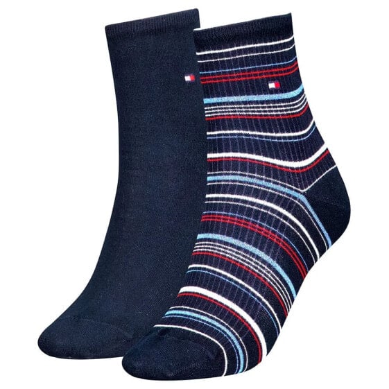 TOMMY HILFIGER Rib Stripe Lurex short socks 2 pairs