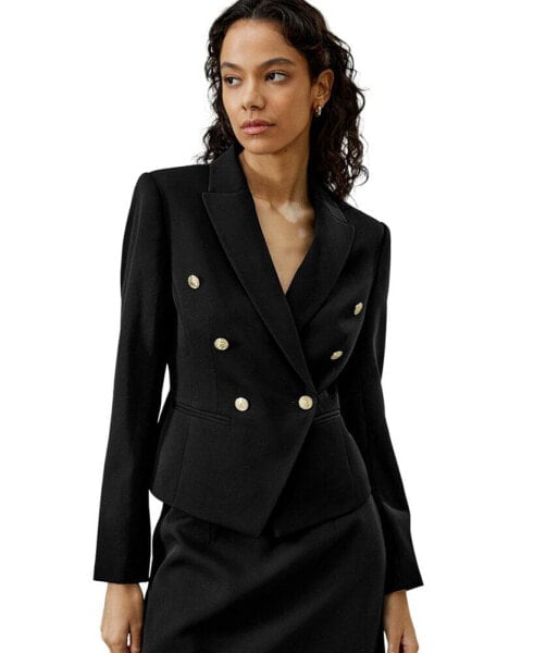 Women's Tailored Double-Breasted Blazer