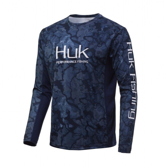 HUK Icon X Current Camo Performance Fishing Shirt - Pei - Free Fast Shipping