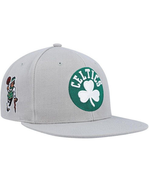 Men's Gray Boston Celtics Side Core 2.0 Snapback Hat