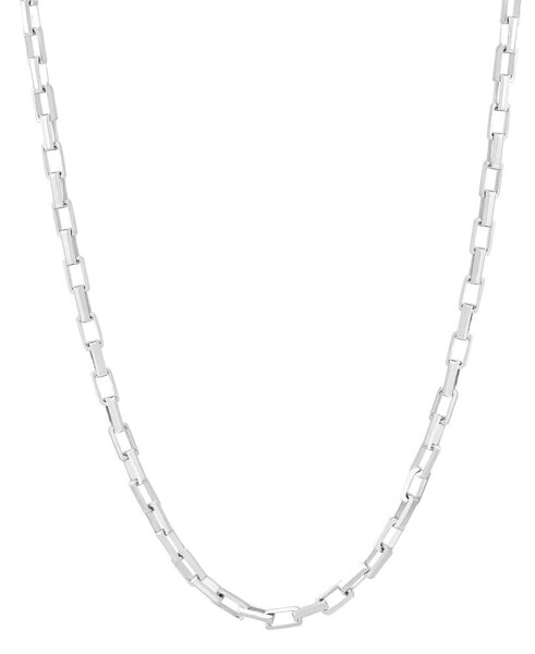 Giani Bernini polished Rectangular Cable Link 18" Chain Necklace, Created for Macy's