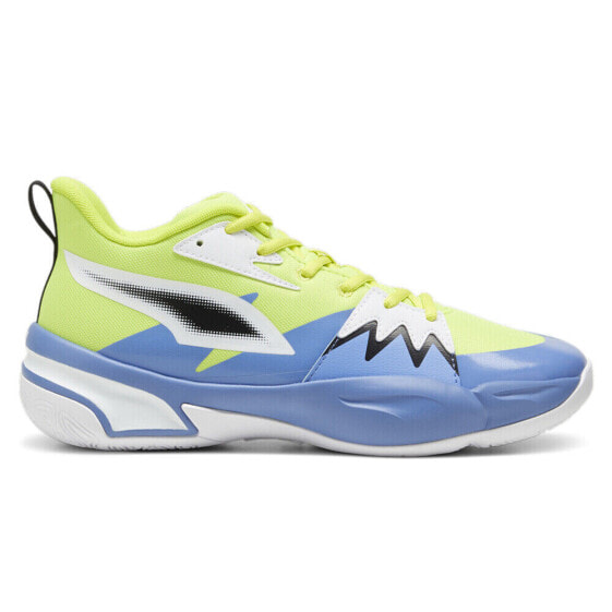 Puma Genetics Basketball Mens Blue, Green Sneakers Athletic Shoes 37990502