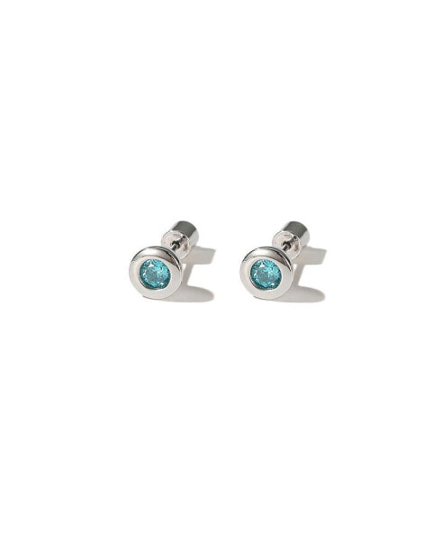 Aurora Bezel Set Solitaire Stud Earrings