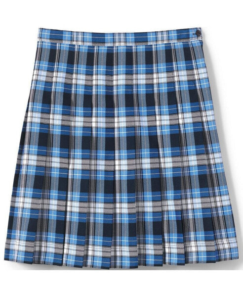 Big Girls School Uniform Plaid Pleated Skirt Below the Knee