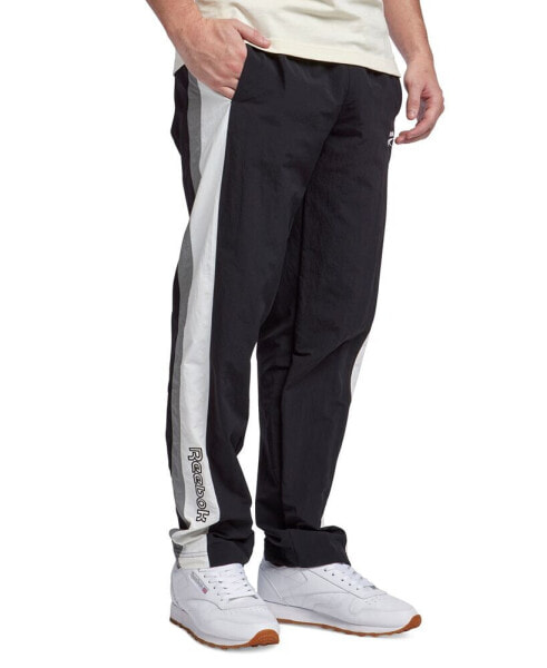 Men's Ivy League Regular-Fit Colorblocked Crinkled Track Pants