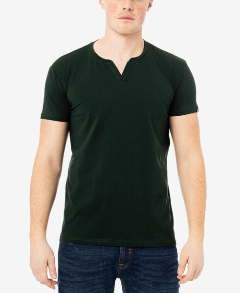 Men's Basic Notch Neck Short Sleeve T-shirt