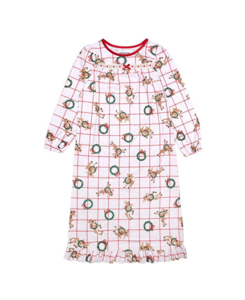 Big Girl Holiday Sibling Sleep Granny Gown