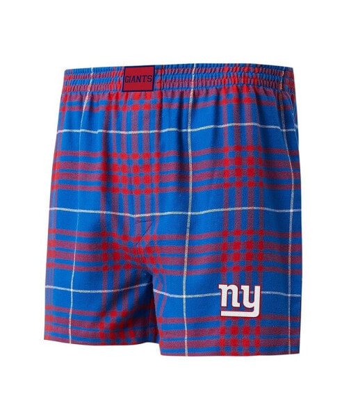 Men's Royal, Red New York Giants Concord Flannel Boxers