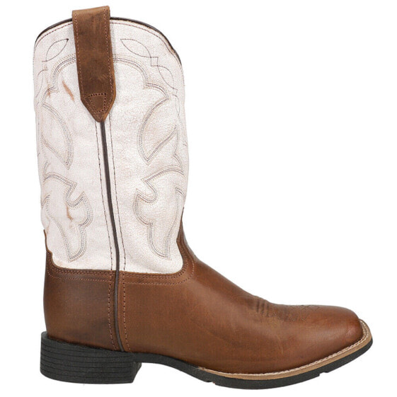 Roper Monterey Square Toe Cowboy Womens Brown, White Casual Boots 09-021-0904-2