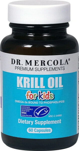 Dr. Mercola Krill Oil for Kids Омега 3 из масла криля для детей 60 капсул