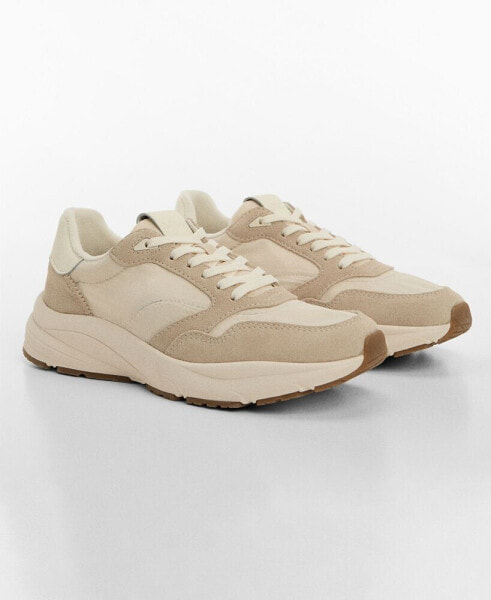 Women's Leather Panel Sneakers