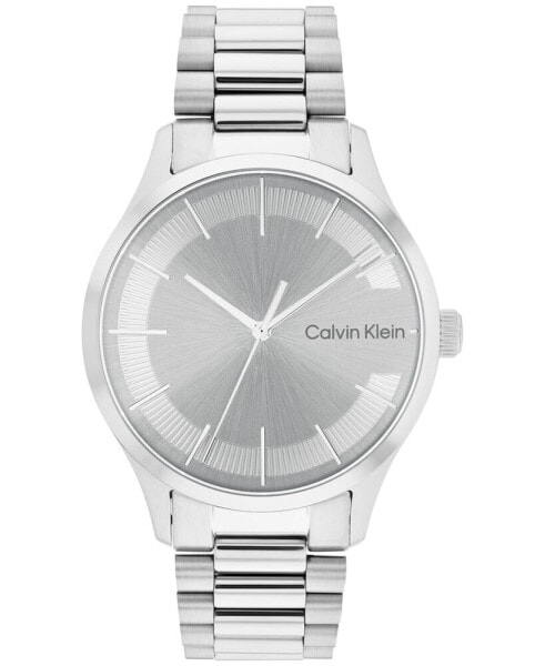 Grey Stainless Steel Bracelet Watch 40mm