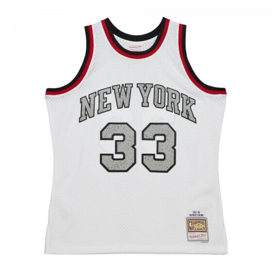 Mitchell & Ness NBA Cracked Cement Swingman Jersey Knicks 1991 Patrick Ewing M TFSM5934-NYK91PEWWHIT