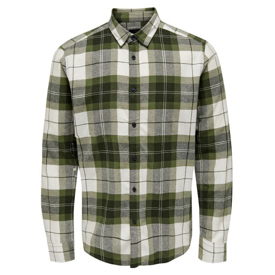 ONLY & SONS Satir Slim Check Long Sleeve Shirt