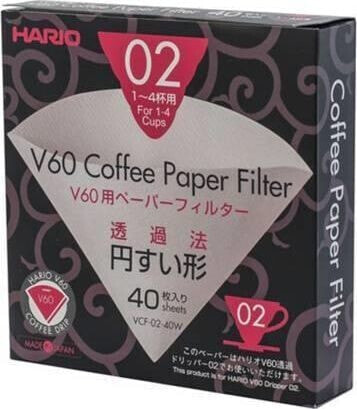 Фильтры Hario для кофе в стиле drip V60-02, 40 штук