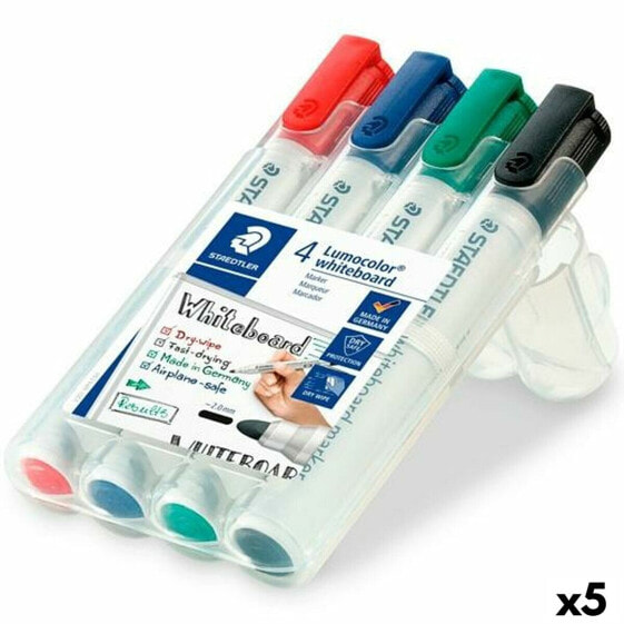 Набор фломастеров STAEDTLER Lumocolor Whiteboard 4 штуки, мультцвет (5 ед.)