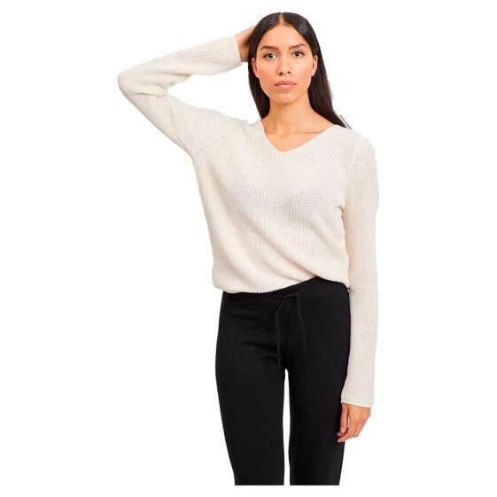 VILA Oktavi Long Sleeve V Neck Sweater