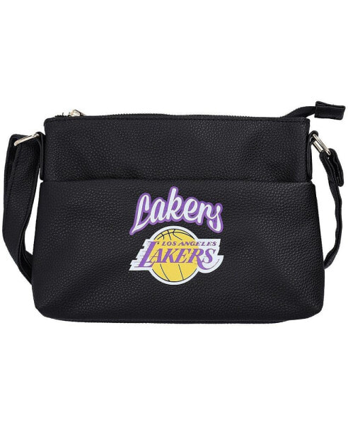 Women's Los Angeles Lakers Logo Script Crossbody Handbag