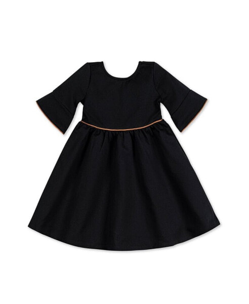 Little Girls Ruffle Sleeve Ponte Dress with Suede Detail Created for Macy's