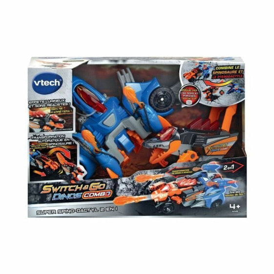 Фигурка Vtech Transformable Super Robot Vtech Switch & Go Dinos Combo: SUPER SPINO-DACTYL 2 IN 1 Dinosaur (Супер Спайно-Дактиль 2 в 1)