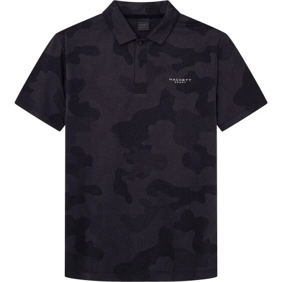 HACKETT Camo Print short sleeve polo