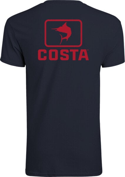20% Off Costa Del Mar Emblem Marlin Short Sleeve Fishing T-shirt-Navy -Free Ship