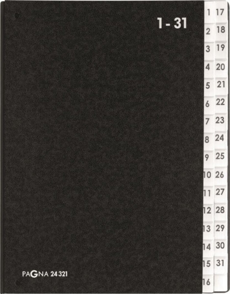 Файл для школы канцелярский PAGNA Teczka Pultordner Classic 32 отделения 1-31 черный