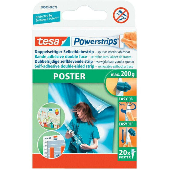 TESA Self -Adgesive Slices 20 ПК Плакат на 0,2 кг PowertsRips