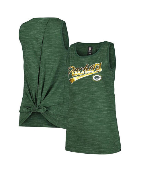 Women's Green Green Bay Packers Space Dye Active Tank Top