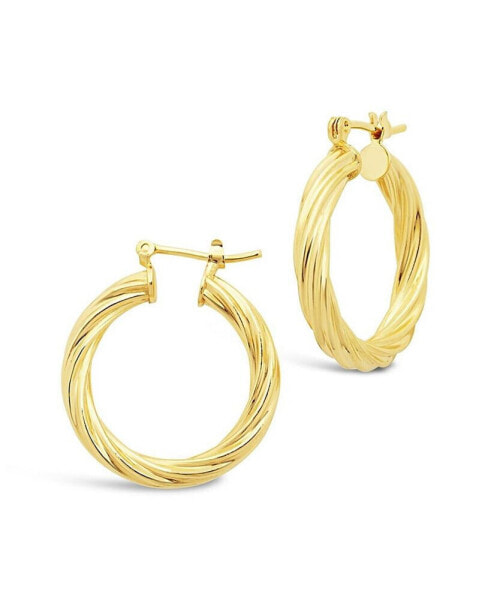 Women's Twisted Hollow Hoop Earrings