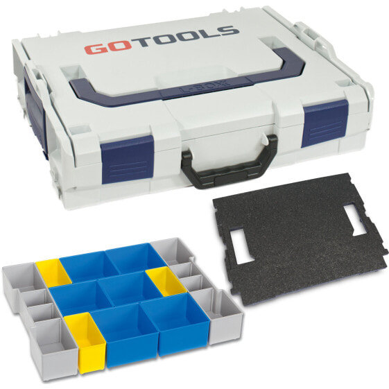 GOTOOLS L-BOXX-Set 102 grau mit Insetboxen-Set BC3 und Deckeleinlage