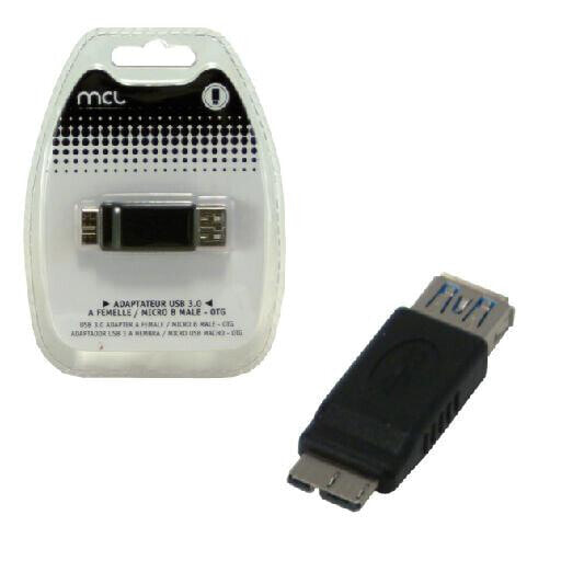 MCL USB3-AF/AHBMO - USB 3.0 A - USB 3.0 Micro B - Black