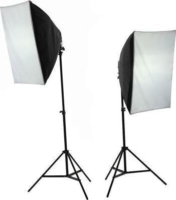 Lampa studyjna Massa 2x Lampa Światła Ciągłego + Softbox 50x70 +8x 400w