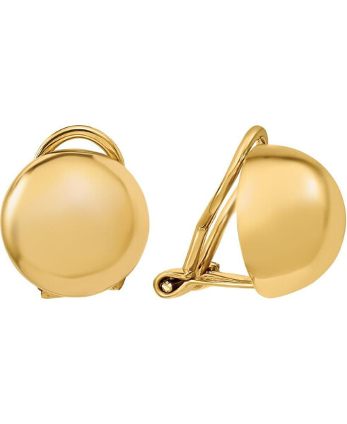 Polished Button Clip-On Earrings