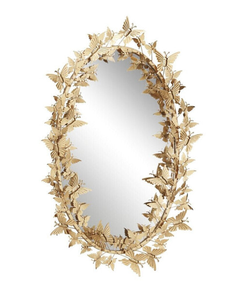 Glam Metal Wall Mirror, 33" x 19"