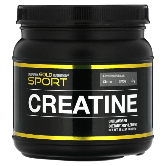 California Gold Nutrition, Creatine Powder, микронизированный моногидрат креатина, Creapure, без запаха, 16 унций (454 г)