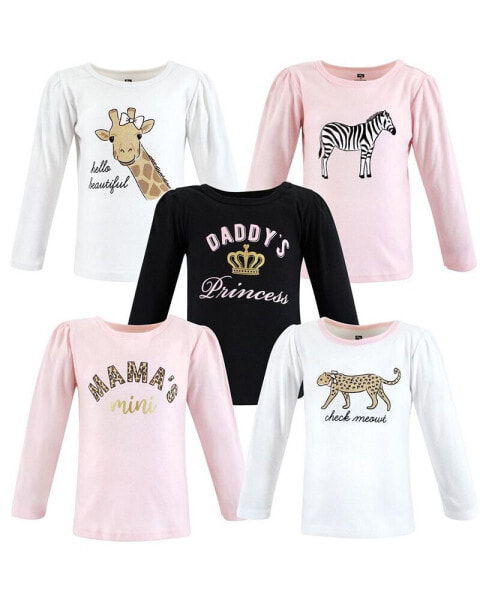 Baby Girls Long Sleeve T-Shirts, Leopard Mamas Mini