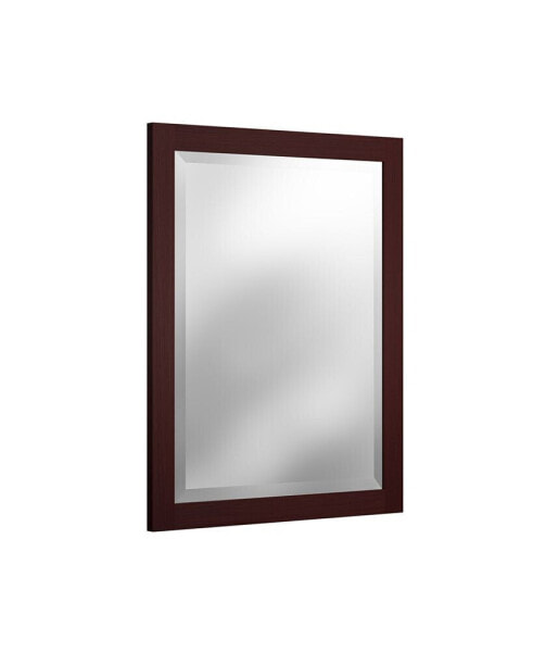 24" Beveled Bath Vanity Mirror, Espresso