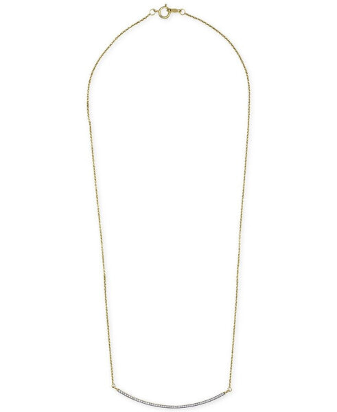 Diamond Bar 18" Pendant Necklace (1/6 ct. t.w.) in 14k Gold, Created for Macy's