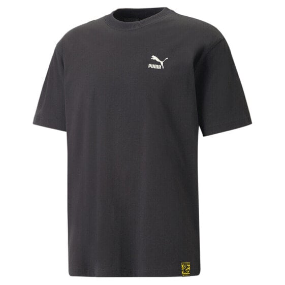 Puma Graphic Crew Neck Short Sleeve T-Shirt X Staple Mens Black Casual Tops 5398
