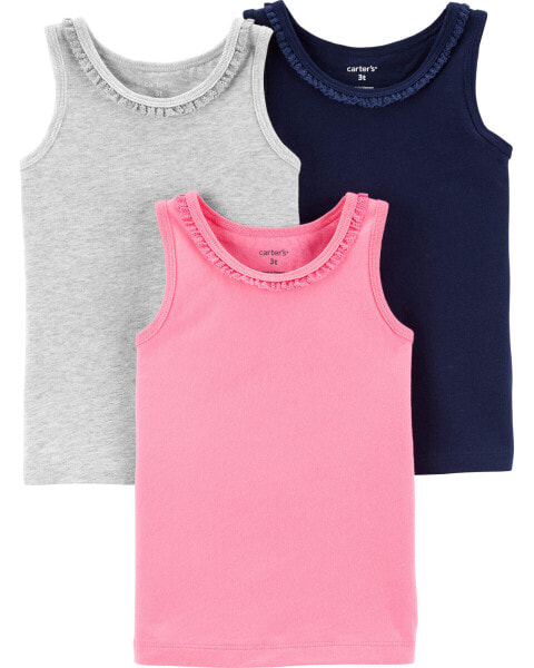 Toddler 3-Pack Jersey Tanks 2T